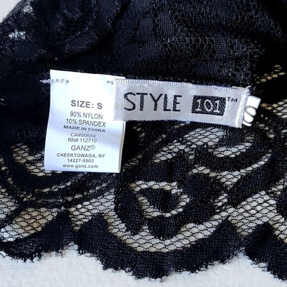 New With Tag Style101 Ganz Size‎ Small Black Lace Bandeau - Picture 6 of 7